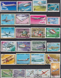 Pack de 100 Timbres Avions Hélicoptères - TIMBRES COLLECTIONS